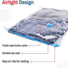 10 Pack Large Vacuum Storage Bags for Comforters, Blankets & Clothes – Vacuum Sealed Compression Bags with Hand Pump – Space Saver Storage Bags for Bedding, Moving, Travel & Organization