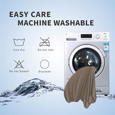 Easy-Going Stretch Bed Headboard Cover,Small Square Jacquard Headboard Slipcover, Dustproof Bed Head Cover for Bedroom (King,Camel)