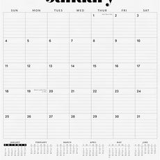 PAPERAGE 2026 Calendar, 12 Months (January 2026 - December 2026), Large (11.4 in x 14.76 in), Spiral Bound, 2026 Vertical Wall Calendar with Monthly & Yearly Views, Premium Paper - Black
