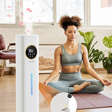 Humidifiers for Bedroom, 2.1Gal/8L Humidifier large room with Essential Oil Diffuser, Night Light, Top Fill Whole House Cool Mist Humidifiers for Plants Baby Kids Adults Greenhouse(White)