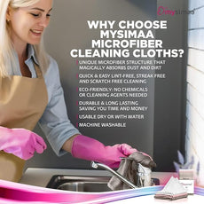 XL Lint Free Microfiber Cleaning Cloth, Cleaning Rags, Microfiber Towels, Glass Cloths, Lint Free Towel, Window Cleaning Cloth - Set of 12