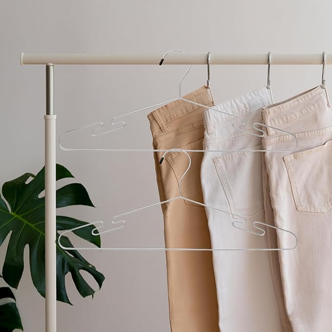 5Pcs Multi-Functional Coat Hangers Household Closet Organizers for Pants Skirts Shirts Sweaters Lightweight Wardrobe Storage for Bedroom Dorm Apartment