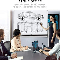 Double-Sided Mobile Whiteboard Magnet Dry Erase Board on Wheels - Aluminum Frame Magnetic Portable Stand Whiteboard- 48