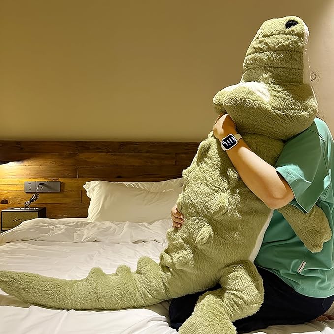 Hofun4U Alligator Plush Pillow, 67 inch Alligator Stuffed Animal, Home Decoration Christmas Valentine’s Birthday Gift for Boys Girls Adults Kids (Green)
