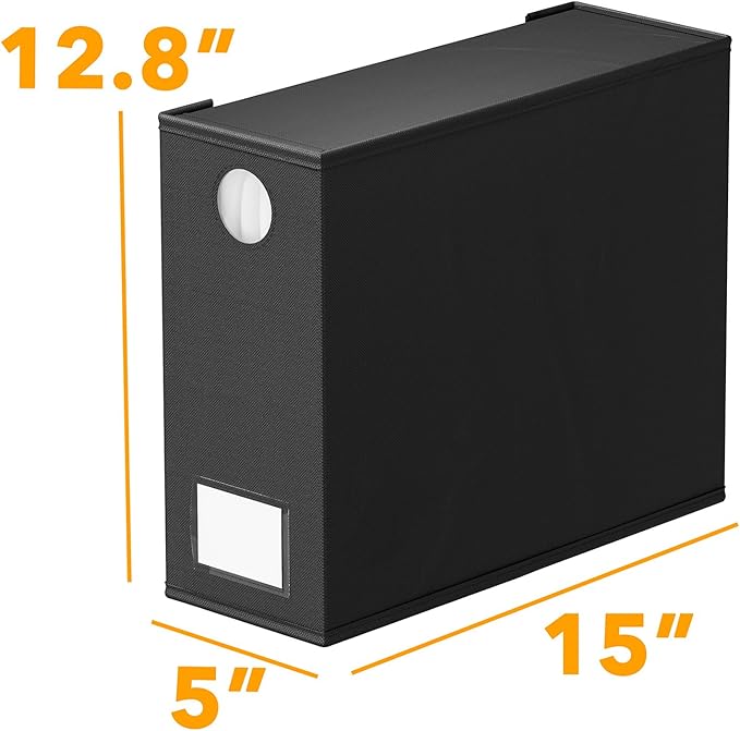 SpaceAid 6 Pack Bed Sheet Organizer and Storage, Foldable Sheet Organizer with Window for Linen Closet, Set Folder Keeper for Queen & King Size Bedding Storage (Black)