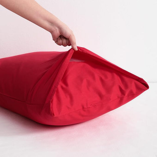 NTBAY Cotton Body Pillowcase - Envelope Closure 20x54 Pillowcase, Breathable and Soft Bed Pillow Case, Red
