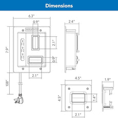 Mount-It! in-Wall TV Cable Concealer Kit with Recessed Power – Triple Outlet, 9ft Cord, and Hand Saw – Easy, Safe Cable Management for Organized TV and Home Theater Setups