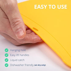 Blue Ginkgo TPU Cutting Mat [Medium] – Korean-Made Flexible, Knife-Friendly, Durable Kitchen Cutting Board (Yellow)