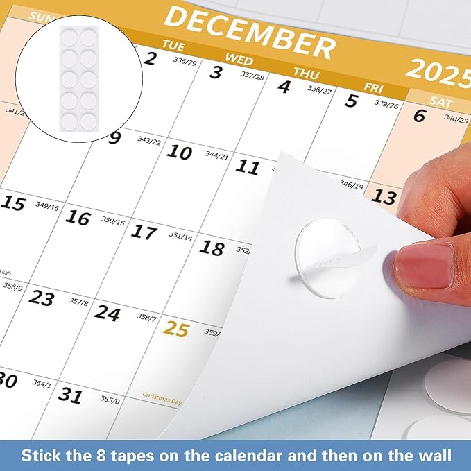 2026 Wall Calendar 34.8" x 22.8" Large Vertical Yearly 2025-2026 Wall Hanging Calenda with Julian Date from July 2025 to June 2026 Thick Paper Calendar 12 Month Annual Planner for Office Fridge(Colorful)