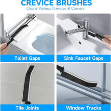 14Pcs Crevice Cleaning Brush Set, V Shape Grout Cleaner Brush for Deep Cleaning Gap, Hard Bristle Scrub Brushes Tools, Cleaning Supplies for Household Use, Bathroom, Kitchen, Toilet, Window
