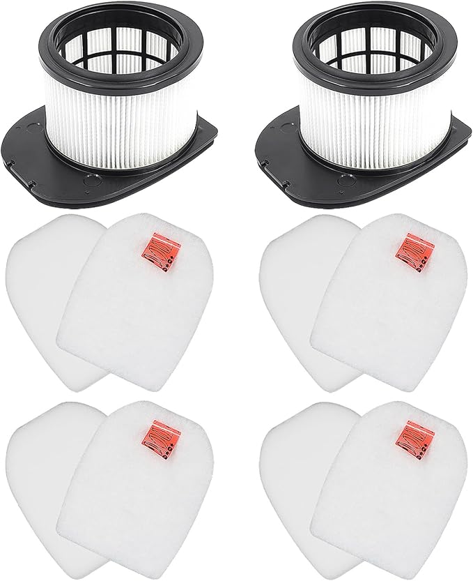 10 Pack Filter Replacement for Shark IZ862H Stratos Cordless Vacuum, Compatible with Shark IZ862H Upright Vacuum Include 2 Pack Filter, 4 Pack Foam Filters & 4 Pack Felt Filters Kit, White