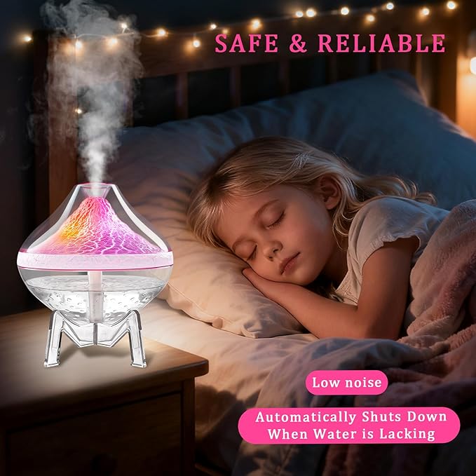 Small Humidifiers for Bedroom Cool Mist Ultrasonic,Baby Humidifier with Humidity Sensor Auto Shut Off LED Colorful Gradient Light Mini Humidifier For Plants,Bedroom,Baby Room,Office, Home（White)