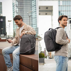 Swissdigital Design Travel Laptop Backpack for Men and Women, College Backpack with USB Charging Port for Fits 16 Inch Notebook, Grey | SD1670-02