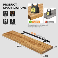 Floating Shelves for Wall, 36