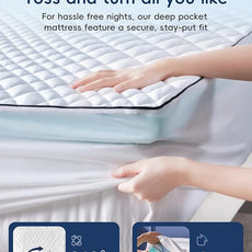 Full Size Memory Foam Mattress Topper,Dual Layer Gel Memory Foam & Pillow Top Mattress Topper Full for Pressure Relief and Medium Firm Support,CertiPur-US Certified