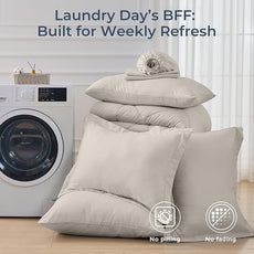 HEVUMYI Oatmeal King Comforter Set - 7-Piece All Season Bed in a Bag King, Ultra Soft Bedding Set with Comforter, Flat Sheet, Fitted Sheet, Pillowcases, Pillow Shams