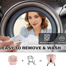 Tiita Lazy Chair with Ottoman, Modern Large Accent Lounge Armchair, Comfy Leisure Sofa Reading Chair with Footrest for Bedroom, Living Room, Dorm Rooms, Garden and Courtyard, Velvet Pink