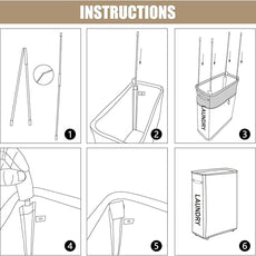 DOKEHOM 25-Inches Slim Laundry Basket on Wheels, Collapsible Rolling Laundry Hamper, Foldable Narrow Corner Clothes Storage Bins (Beige)