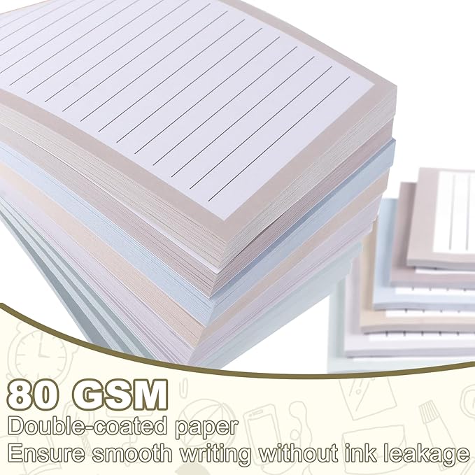 12 Pack Lined Sticky Notes, 4x6 in Post Sticky Notes with Lines, 6 Different Colour Sticky Note Pads for Office, School, Home Desks and More