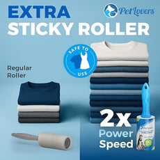 PetLovers Extra Sticky Lint Roller Mega Value Set 900 Sheets for Pet Hair Removal and Clothes, Dog and Cat Lint Remover, 10 Pack