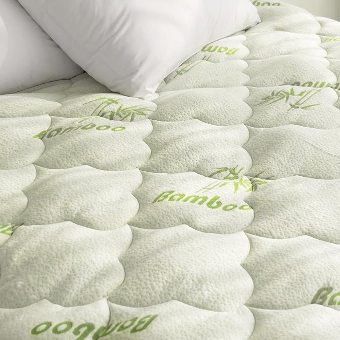 Twin XL Air Mattress Topper, Quilted Thick Viscose Air Mattress Pad Cover, Noiseless Extra Plush Pillow Top Mattress Topper Extra Long Twin Fits 15-23 Inches Deep Mattresses