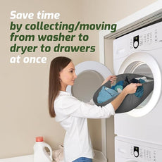 Laundry Turtle Collapsible Laundry Basket | Foldable Laundry Hamper & Collapsible Laundry Baskets | Portable Laundry Grabber for Dirty Clothes (Grey, Small)