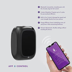 Aromely Smart Bluetooth Nebulizing Aromatherapy Scent Diffuser, Essential Oil Diffuser for Home, Spa & Office, Waterless Aroma Diffuser, App Controlled Perfect Air Freshener up to 1,500 SQFT - Black