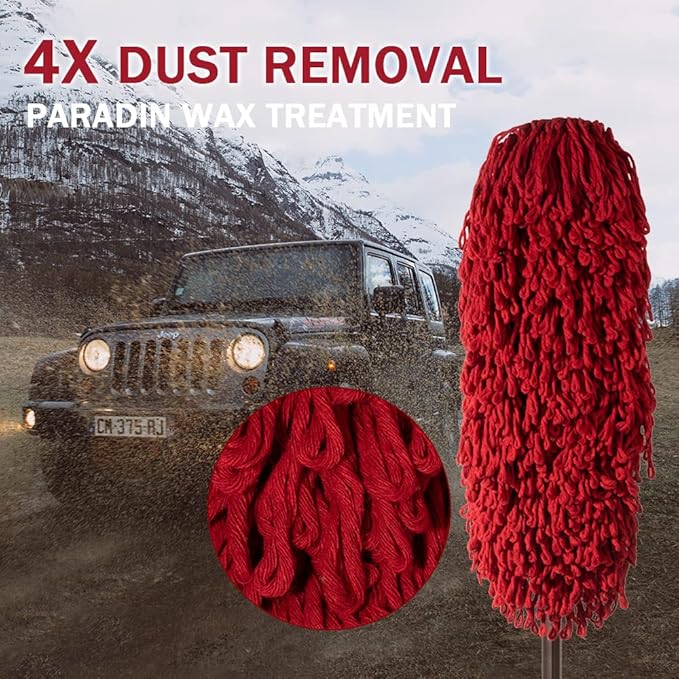 Car Duster-Stocking Stuffers Gifts for Men Women-Wax Cotton Hair, Scratch-Free Travel-Friendly Auto Cleaner, Truck, SUV, RV & Motorcycle - Extendable Handle, No Lint，Beach Travel Essentials