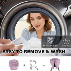 Tiita Lazy Chair with Ottoman, Modern Large Accent Lounge Armchair, Comfy Leisure Sofa Reading Chair with Footrest for Bedroom, Living Room, Dorm Rooms, Garden and Courtyard, Velvet Light Purple