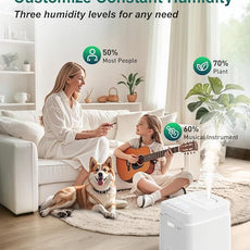 Mifasol Stainless Steel Warm Mist Humidifier, 3.3L/0.87Gal Steam Humidifier Large Room up to 800 sq ft, Easy to Clean Humidifiers for Bedroom Baby Nursery Home Office, White