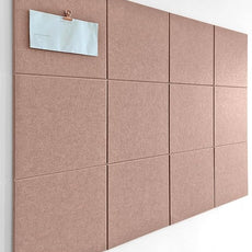 Felt Wall Tiles | Large Cork Board Alternative | Aesthetic Felt Bulletin Board for Office, Home & Classroom | Large Cork Boards for Walls Pinboard (12-Pack) | Terracotta