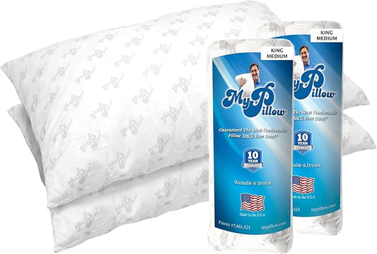 MyPillow Bedding Bed Pillows for Sleeping King Size, Set of 2, for Back, Stomach or Side Sleepers - My Pillow Classic Pillow [King, Medium]
