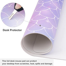 QIYI Large Desk Pad, Colorful Mouse Pad Desktop Decor, Waterproof PU Leather Desk Cover Protector, Desk Accessories for Office Home Work Writing Gaming 31.5