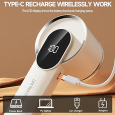 Fabric Shaver, Electric Sweater Shaver with 2 Extra Replaceable Stainless Steel Blades, Digital LED Display, USB Rechargeable, Lint Remover for Clothes, Couch, Furniture, Fuzz, Lint Ball, Pillings