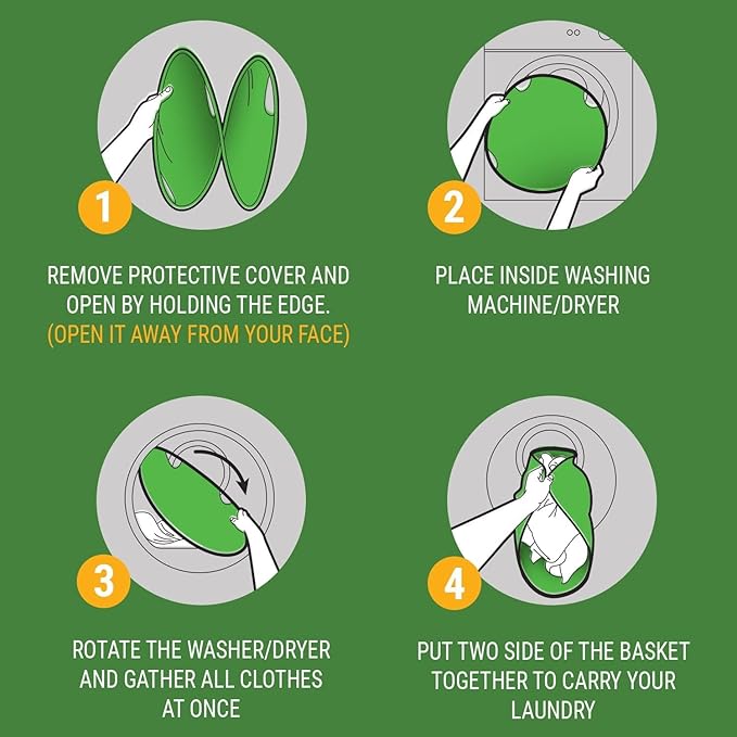 Laundry Turtle Large 26" Collapsible Laundry Basket | Revolutionary Foldable Laundry Hamper | Innovative Laundry Basket for Dirty Clothes Washing & Dryer Removal Portable Laundry Grabber