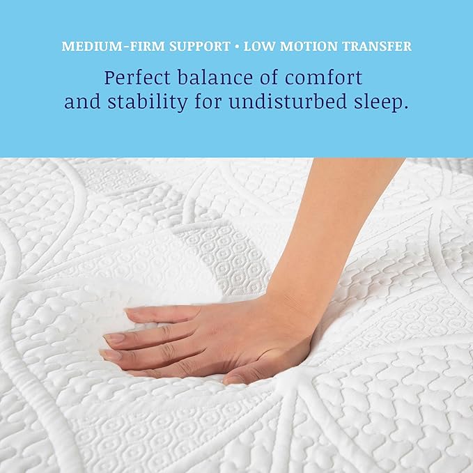 Cool Gel Chill 14 Inch Medium Firm Memory Foam Mattress Full Size, with 2 Bonus Cool Gel Memory Foam Bed Pillows, 14" with Pressure Relief, CertiPUR-US Certified, Cooling Full Mattress in a Box