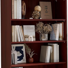 Farini 5 Shelf boockase Display Bookcase Freestanding Wooden Bookshelves for Home Office Living Room,60 Inch Height,Cherry