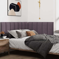 IFNOW Wall Mounted Upholstered Headboard Full, 3D Peel and Stick Soundproof Panels, Reusable and Removable Padded Leather Bed Headboard, 6 Panels 9.84