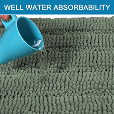 H.VERSAILTEX Bathroom Rugs Bath Rug Set 2 Piece Bathroom Contour Rug Toilet Mat Non Slip Contour Bath Rug Ultra Thick Water Absorbent Striped Bath Mats Washable(36