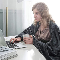 IR Imperial Rooms Fleece Blankets Queen Size 90x90 Inches- 8 Pack - Super Soft Fluffy Throw Blanket for Sofa and Bed - Warm and Cozy Lightweight 400 GSM Microfiber Bed Throws Blankets (Dark Grey)