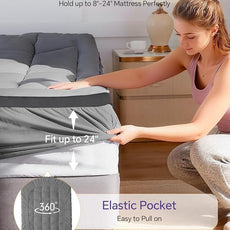 Dual Layer Memory Foam Twin XL Mattress Topper - 2 Inch Gel Egg Crate Foam and 2 Inch Cooling Pillow Top Cover Rayon, Twin XL Extra Long College Dorm Room Essentials (Grey)