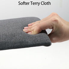 Upholstered Wall Mounted Headboard, Acoustic Wall Panel, Peel and Stick Wall Padding Panel, Dark Grey Dorm Towel Fabric, 9-Pack