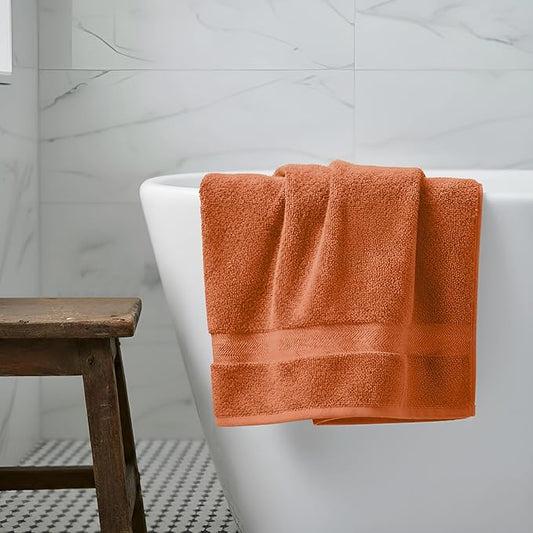 Delara Organic Cotton Luxuriously Plush Bath Sheet Pack of 4 | GOTS & OEKO-TEX Certified | Premium Hotel Quality Towels | Feather Touch Technology|650 GSM Long Staple|Soft, Quick Dry & Ultra-Absorbent