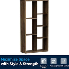 7 Cube Storage Organizer, Cube Shelf with Heavy-Duty Thick Boards, 25.12