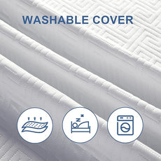 2 Inch Memory Foam Mattress Topper Full, Memory Foam Pad with Removable & Washable Cover, Bed Topper for Back Pain, Non-Slip Ventilated Design, Full Size