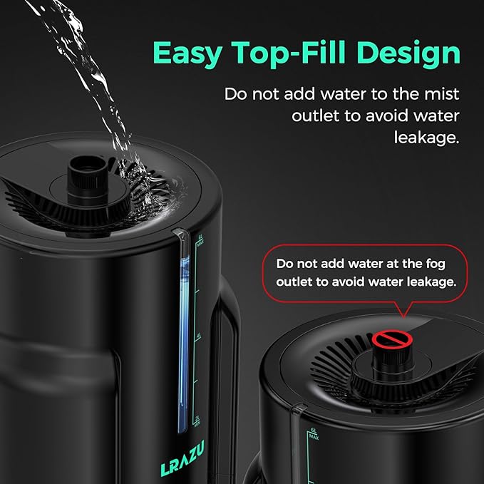 6L/1.59Gal Humidifier for Plants, Reptile Fogger Mister with Precise Temp & Humidity Probe/Expandable Hose, Smart Humidifier for Grow Tent, Mushroom, Houseplants, Reptile Tank 24H Timer