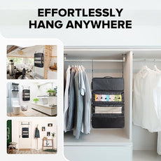 Suitcase Organizer, Travel Luggage Organizer Hanging Shelves Packing Cube Closet/Collapsible Portable Travel Organizer for Carry-on