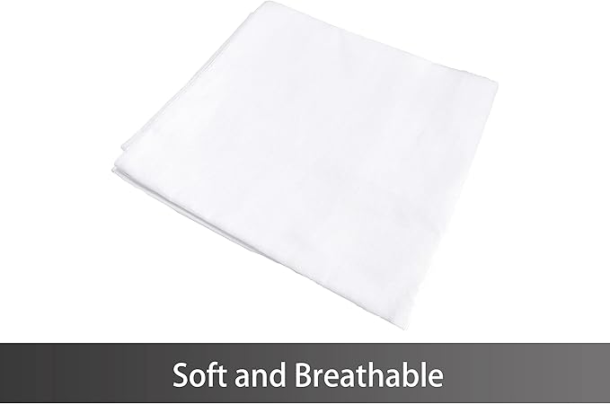 iMaylex Soft 100% Egyptian Cotton Zipper Pillow Case, Cozy and Lightweight Pillowcase, Easy Care, White, Body, 20'' x 48''