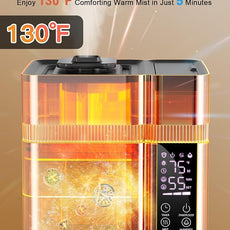 13L/3.4Gal Humidifiers for Bedroom, Ultrasonic Warm & Cool Mist Humidifier Large Room, Covers 800ft², 72H Runtime, 24H Timer, 3 Mist Modes Top Fill Quiet Humidifiers for Home, Office, Black