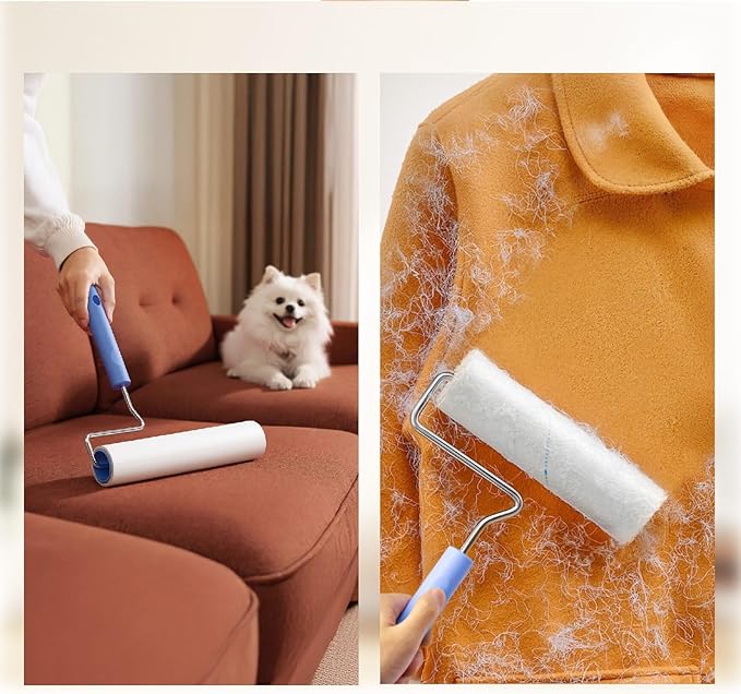 BEAH Lint Roller Refills (5 Packs 450 Sheets) Lint Rollers for Pet Hair Extra Sticky Refills,9.45 Inch Pet Hair Remover,Lint Roller Cleaning for Clothes,Furniture and Carpet,Easy to Tear